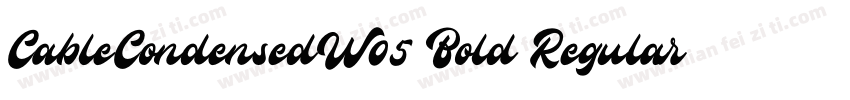 CableCondensedW05 Bold Regular字体转换